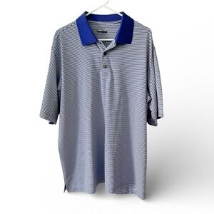 Kirkland Men's XL Purple Striped Polo Shirt